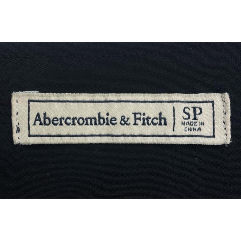 ABERCROMBIE & FITCH • Black/White Polka Dot Print Faux Wrap V-Neck Mini Dress SP - Picture 15 of 16